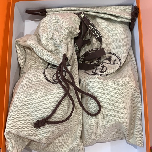 Hermes Oran Rose Aube shearling Sandals - Picture 3 of 6